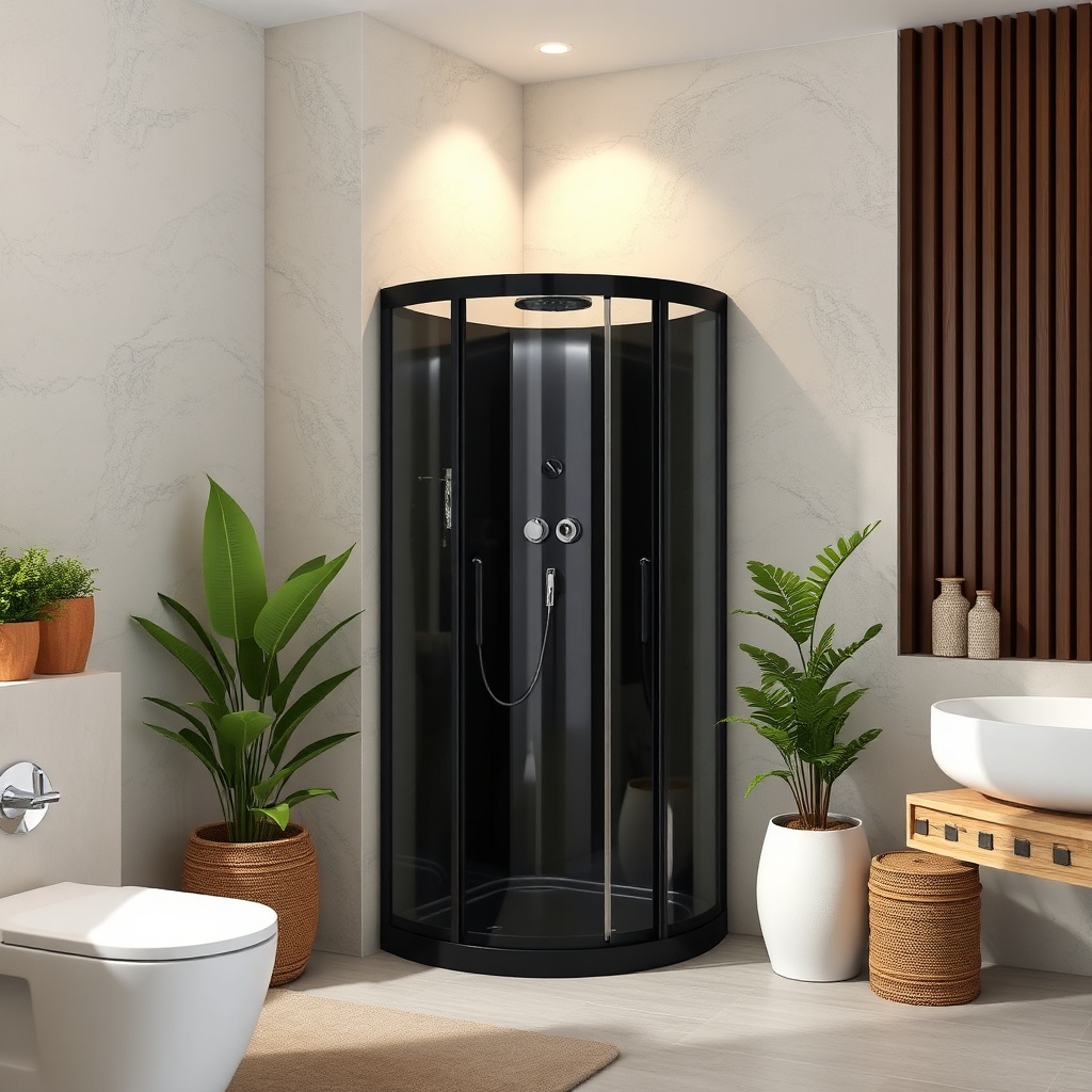 Beykoz Siyah Profil Duşakabin Modası